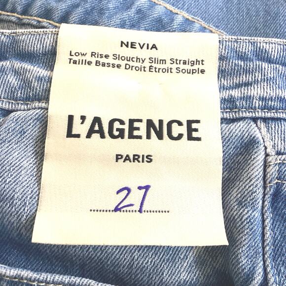 L’Agence Nevia Low Rise Slim Straight Slouchy Jeans Caruso 27 NWT $315 - Picture 7 of 10